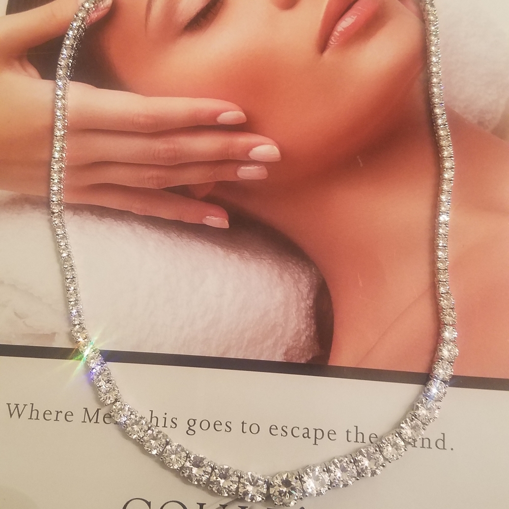 Genuine Crystal Tennis Necklace